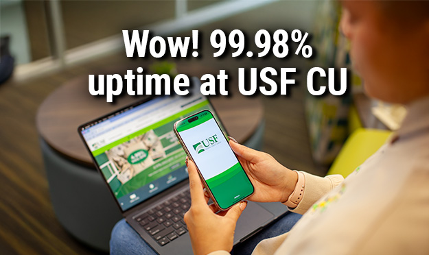 Wow! 99.98% uptime at USF CU